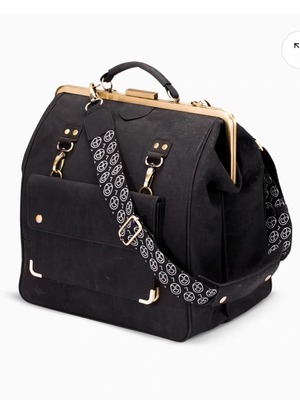 Laflore Paris Toto Comfortable Backpack Black Leather Top-Handle Satchel NWT